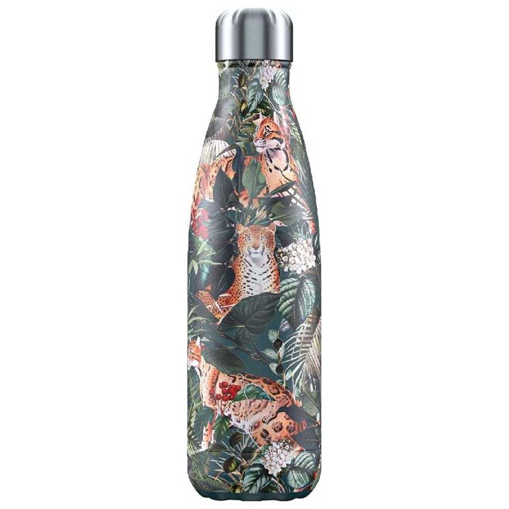Chillys - Tropical Series 1 Stainless Steel Water Bottle - Leopard - 500 ml