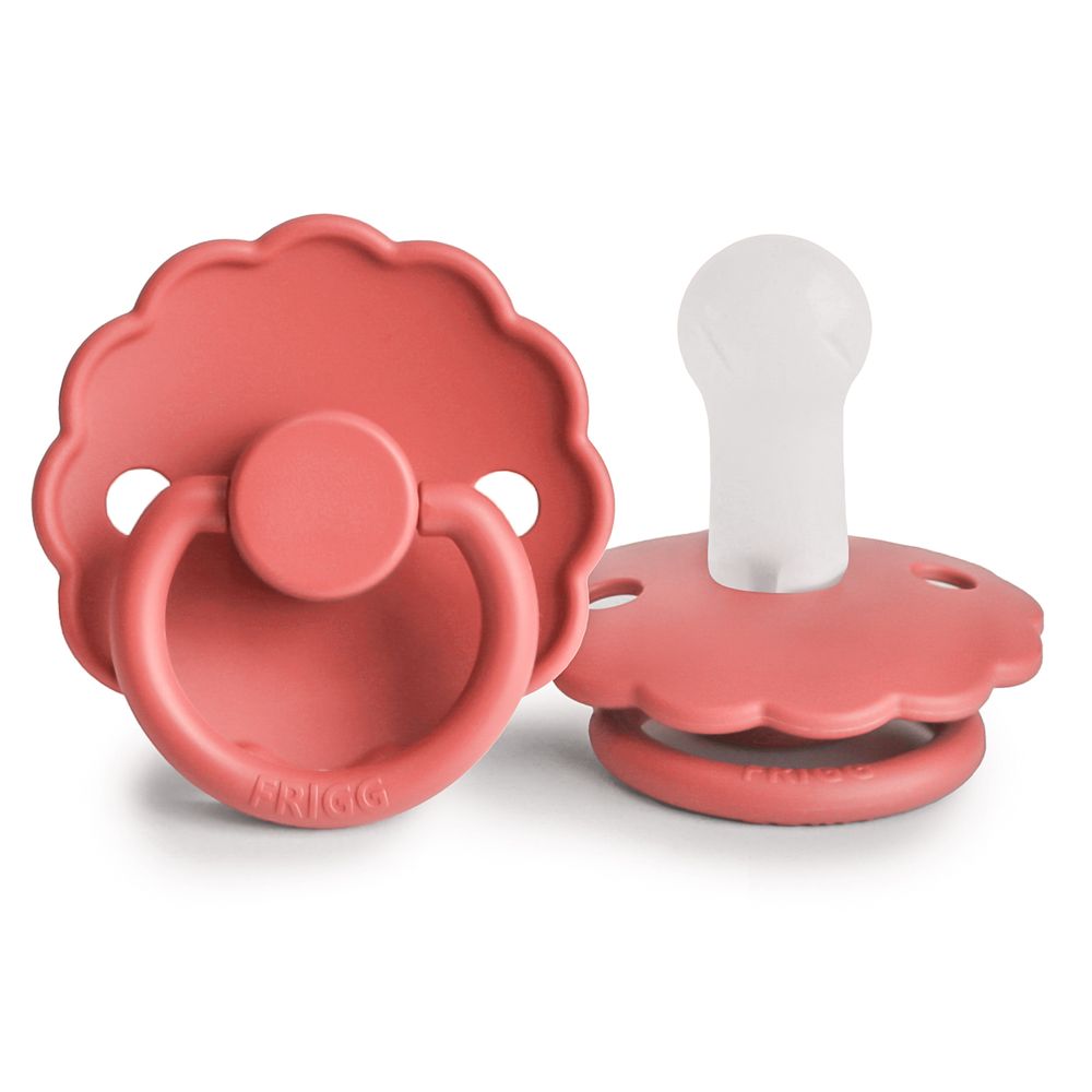 Frigg - Daisy Silicone Baby Pacifier 6-18M - 1pc - Size2 - Poppy
