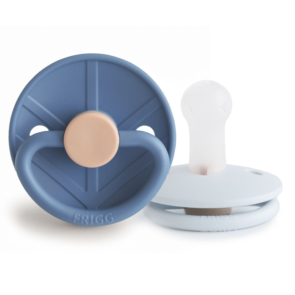 Frigg - Little Viking Silicone Baby Pacifier 6-18M - 2pcs - Size2 - Ocean VieWithPowder Blue