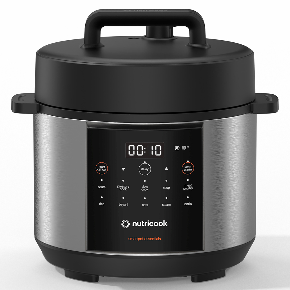 Nutricook 9-In-1 Electric Pressure Cooker - Silver/Black - 4 L