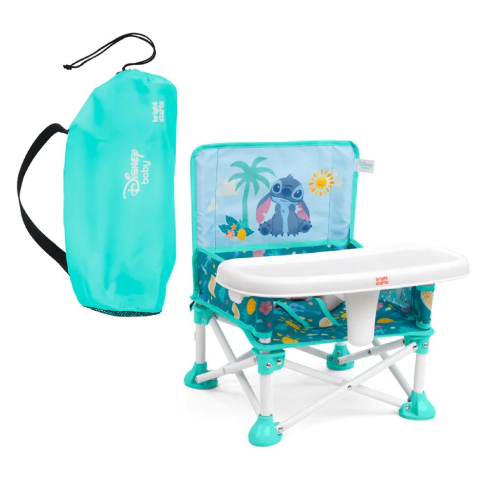 Bright Starts - Stitch Pop 'N Sit Portable Booster Seat - Green