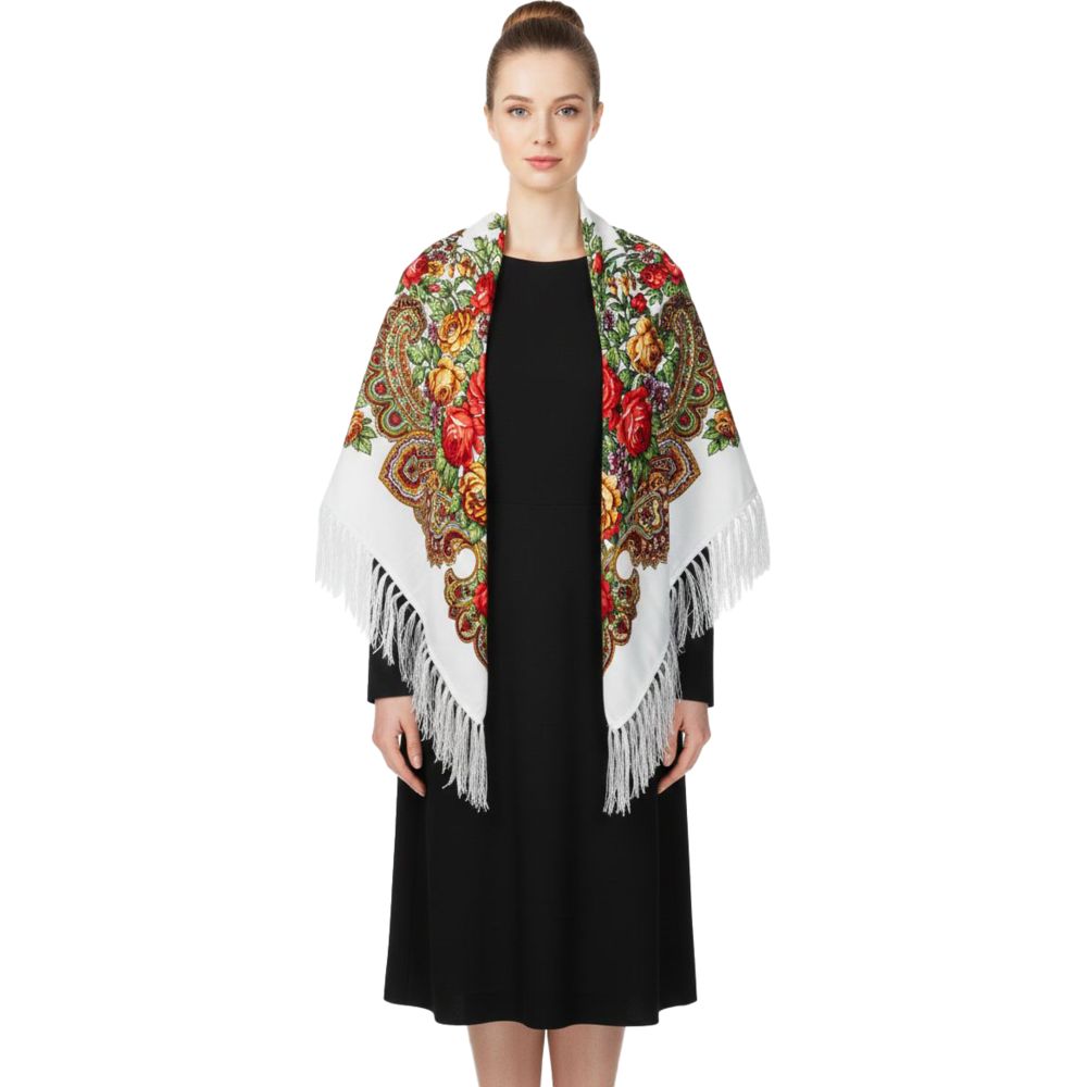 D' Daniela - Inessa Women's Eastern European Cotton Tassel Shawl