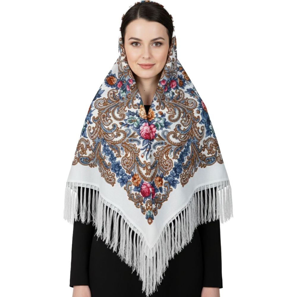 D' Daniela - Kamilla Women's Eastern European Cotton Tassel Shawl