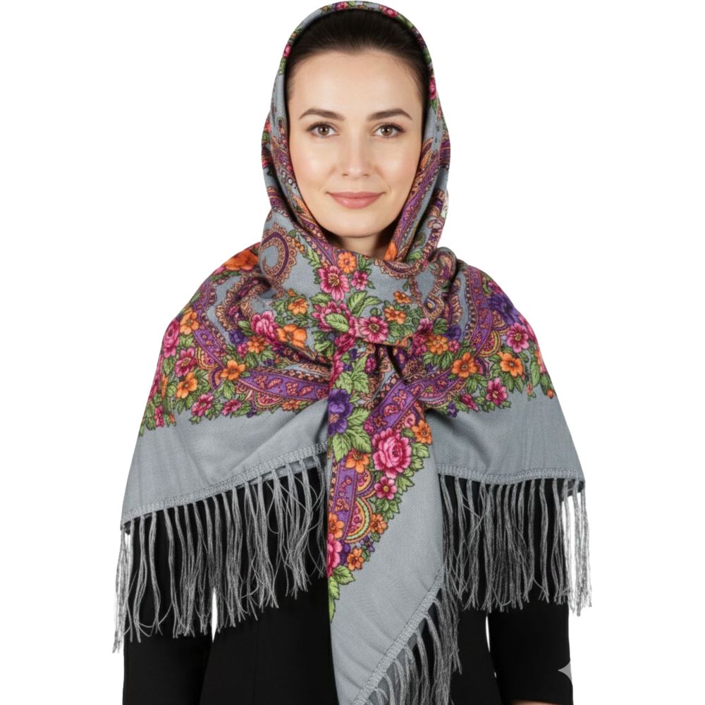 D' Daniela - Izolda Women's Eastern European Cotton Tassel Shawl