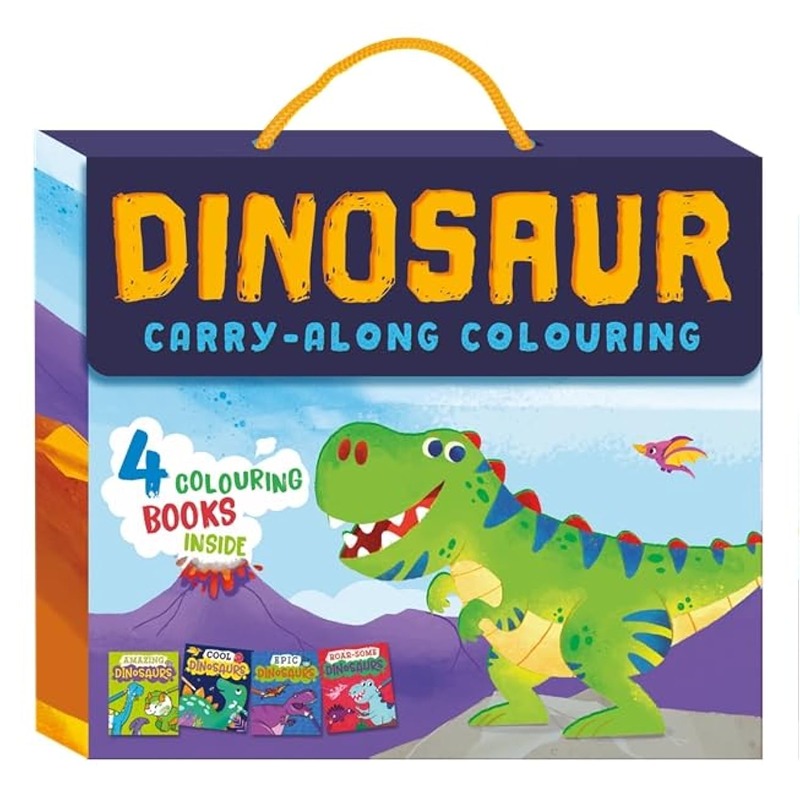 Dinosaur Carry-Along Colouring Books: Pack of 4
