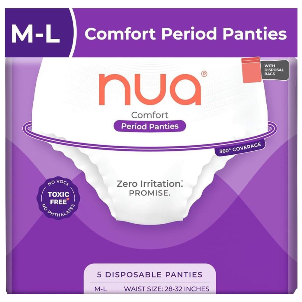 Nua - Women Disposable Period Panties - M-L - Pack of 5