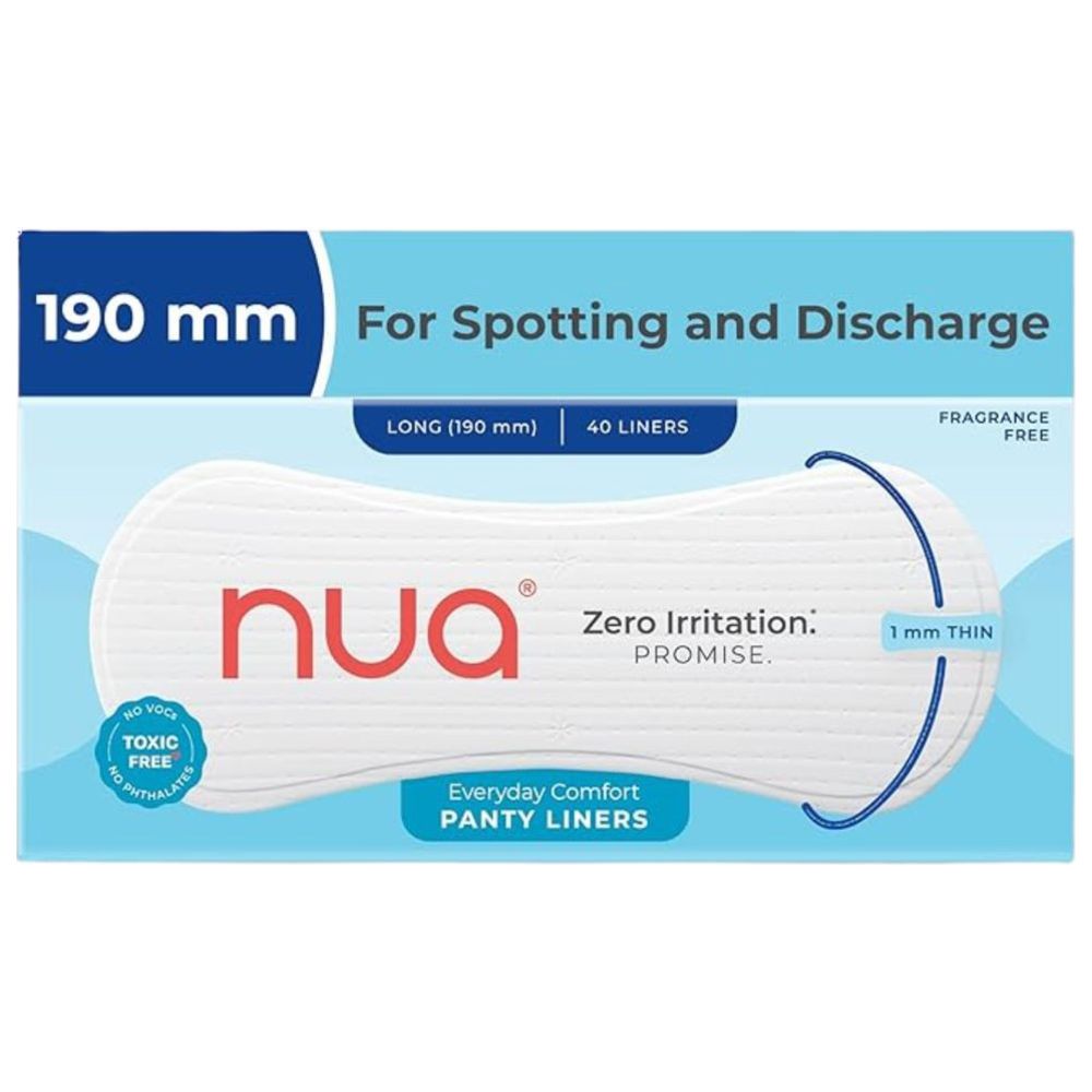 Nua - Women Everyday Comfort Panty Liners - 190 mm - Long - 40 Pcs