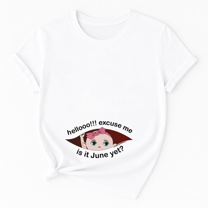 Matching Family Outfits Women' Hello Excuse Me June T-Shirt - White