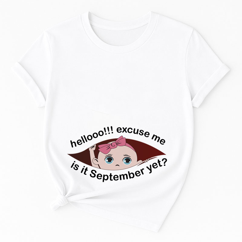 Matching Family Outfits Women' Hello Excuse Me September T-Shirt - White