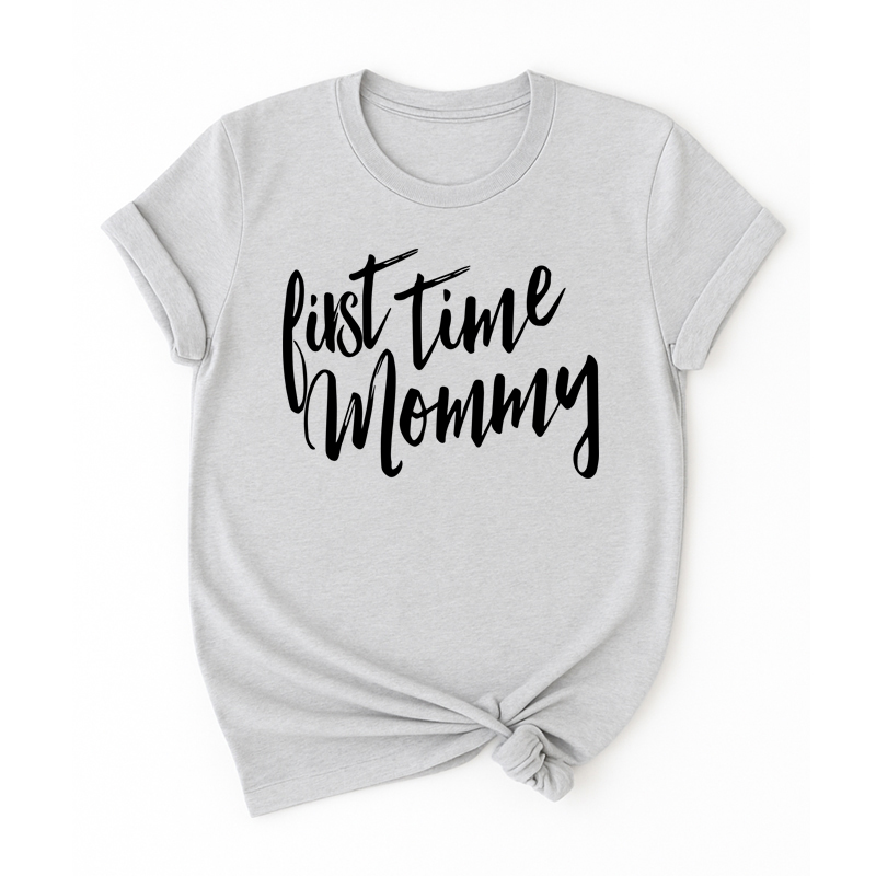 Matching Family Outfits First Time Mommy Women's T-Shirt - Grey