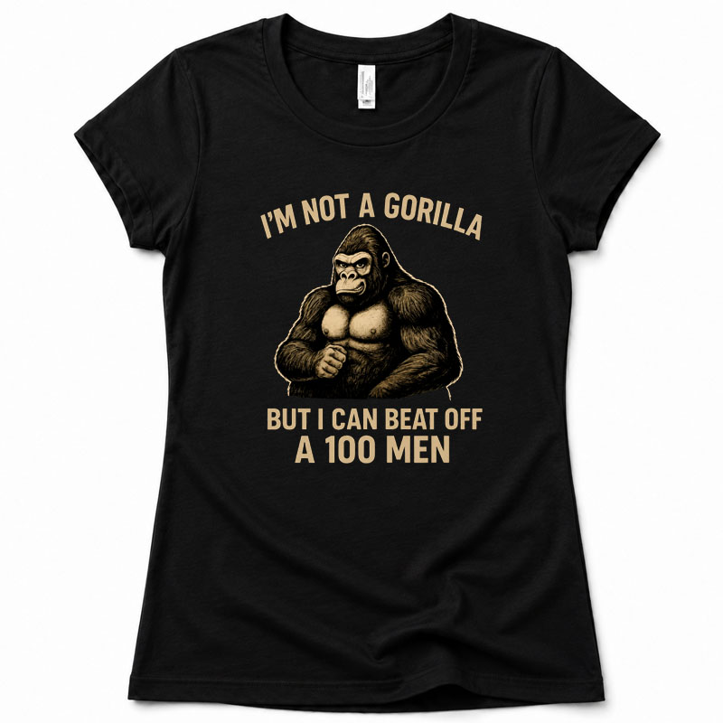 Matching Family Outfits - I'm Not A Gorilla Adult T-shirt - Black