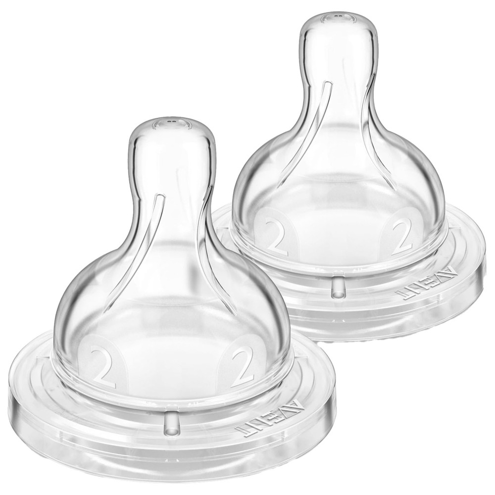 Philips Avent - Flow 2 Anti-Colic Nipple - 1M+ - 2 Pcs