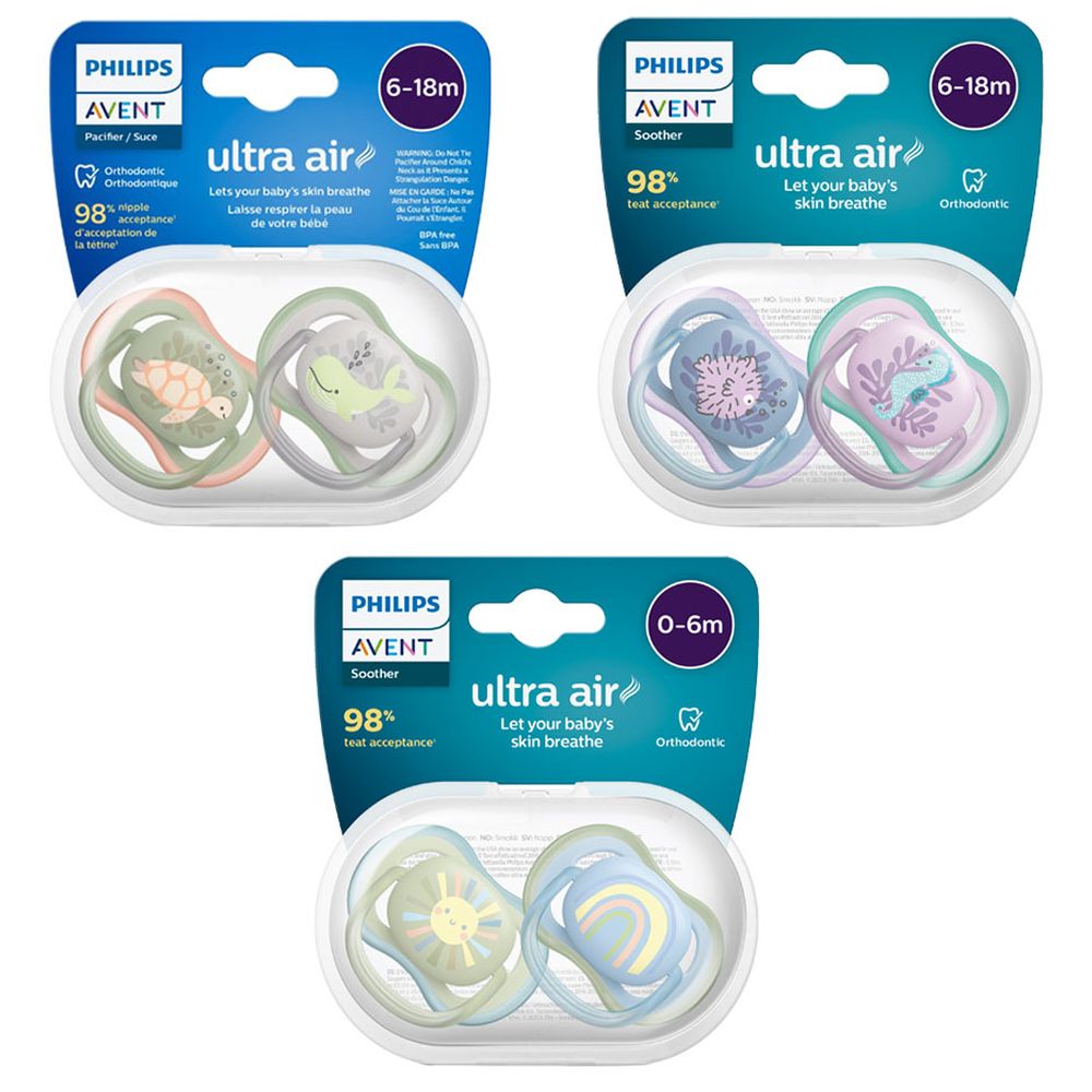 Philips Avent - Ultra Air Pacifier - 2 Pcs