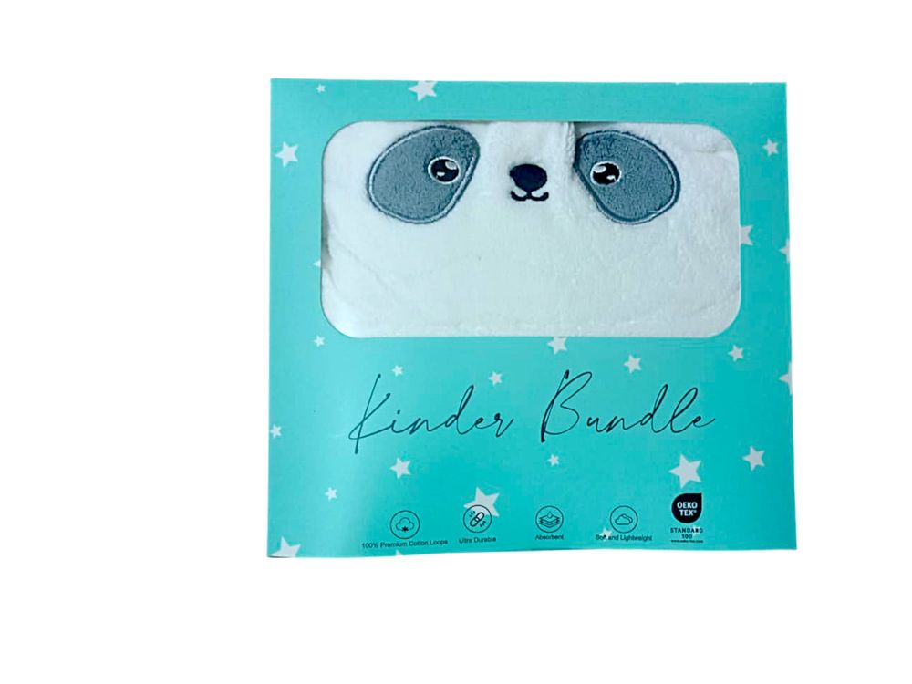 Kinder Valley - Hooded Cape Towel - Panda