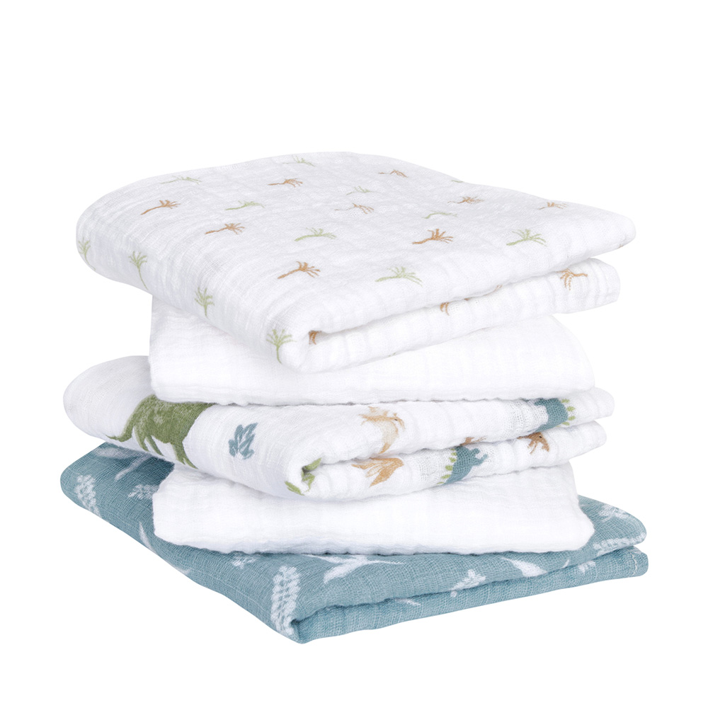 Aden + Anais - Essentials Cotton Muslin Squares - Dino Jungle - Pack of 5