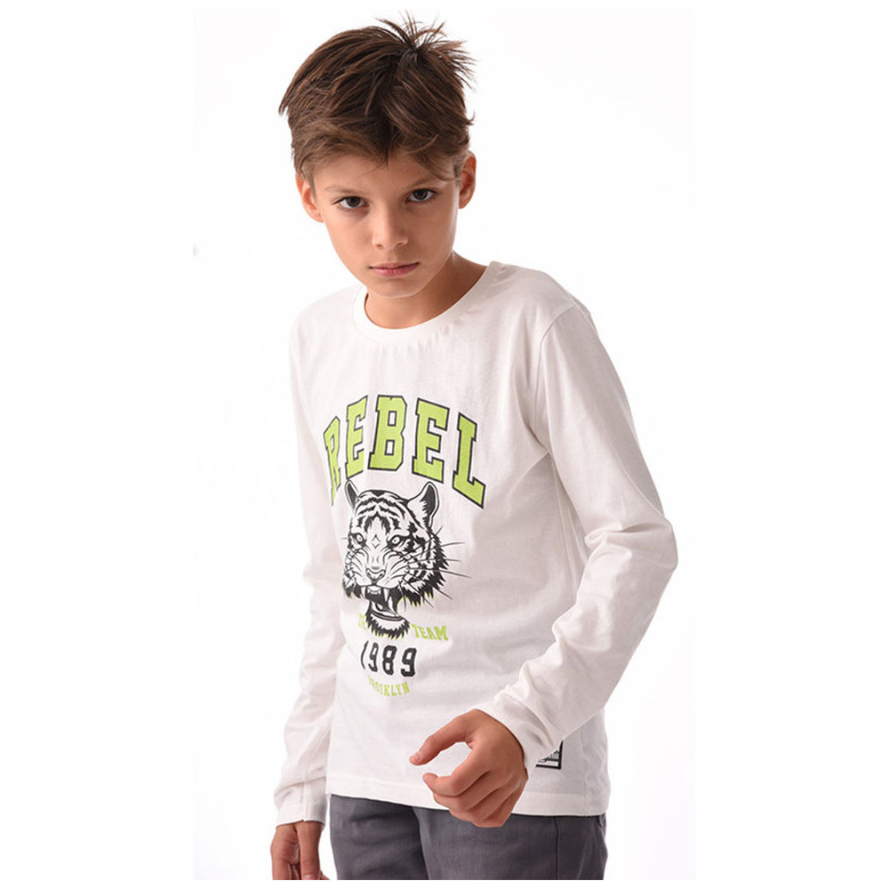 Urbasy - Rebel Full Sleeves T-Shirt - Off White