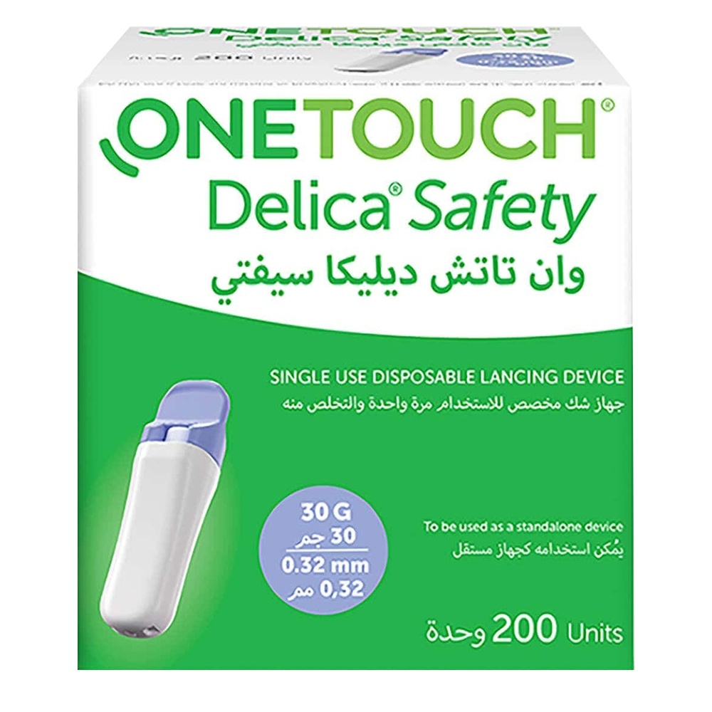 ون تاتش - جهاز وخز للاستخدام مرة واحدة - عدد 200