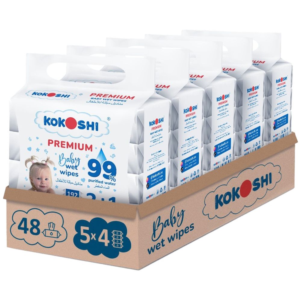 Kokoshi - Premium Baby Wet Wipes - Pack of 20 - 960 Pcs
