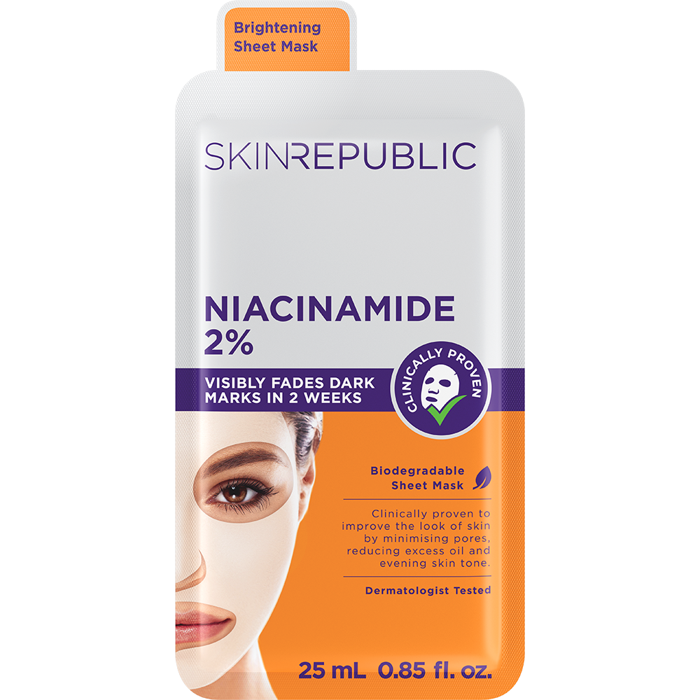 Skin Republic - Niacinamide 2% Face Mask Sheet With Hyaluronic Acid 25ml (1 Piece)