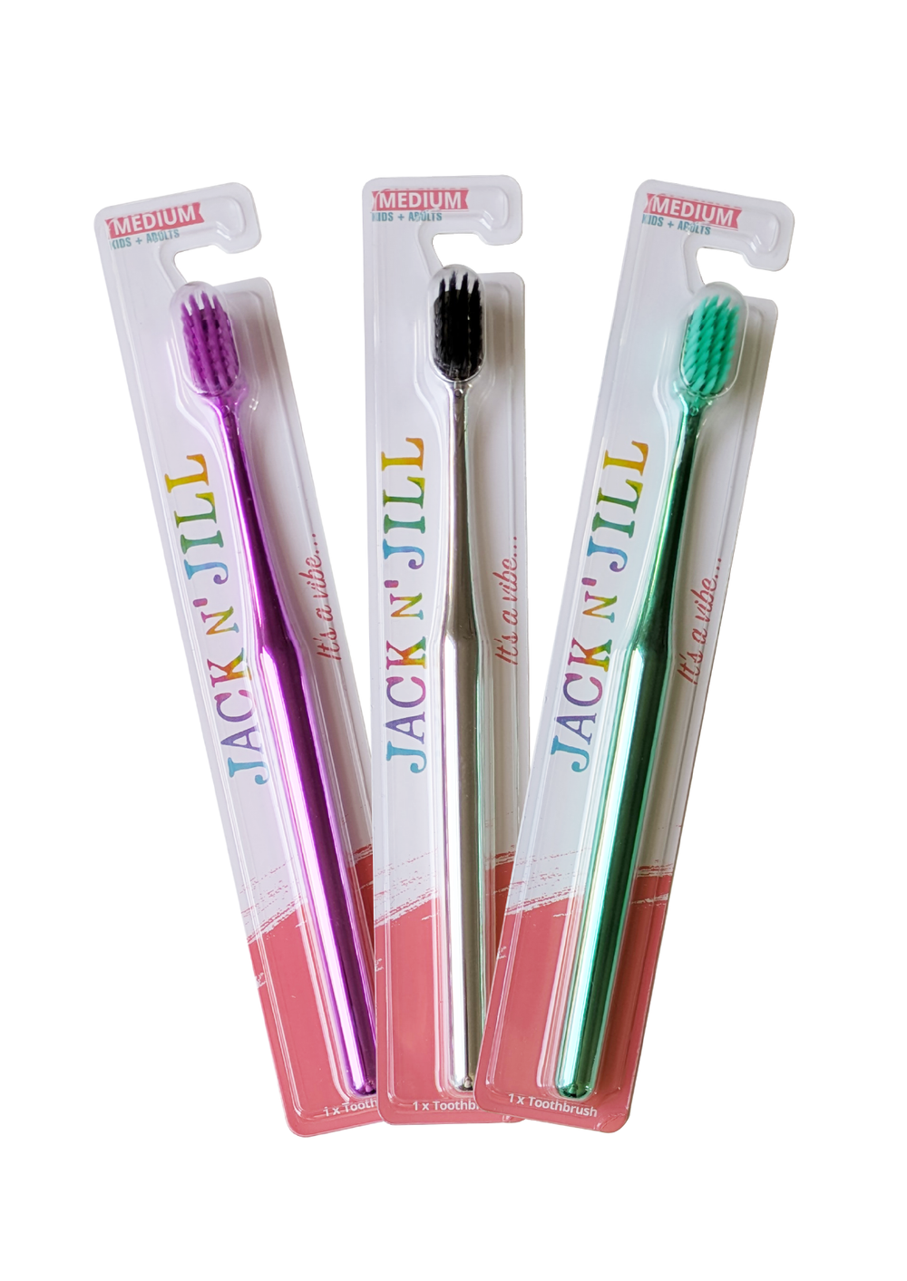 Jack N' Jill - Chrome Medium Toothbrush - 1pc - Color May Vary