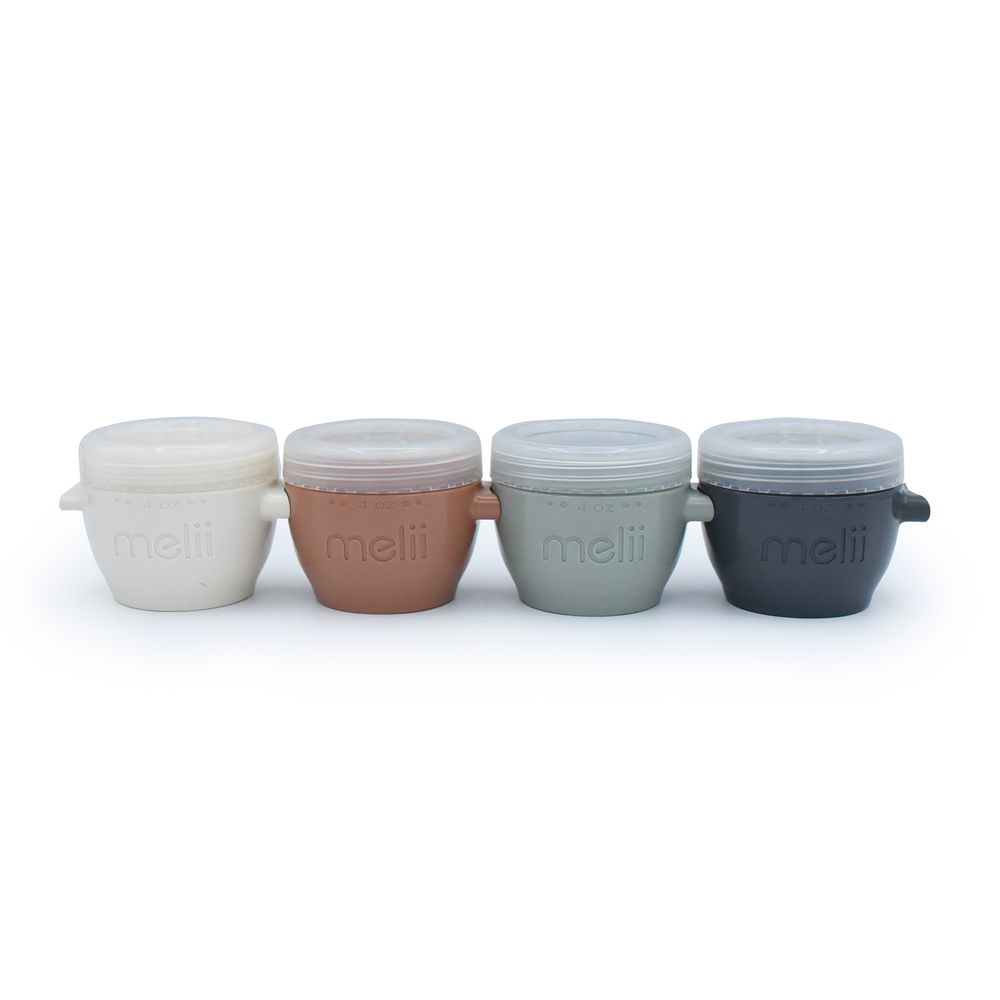 Melii Snap & Go Pods 4 oz - Earth Tones - 4pcs