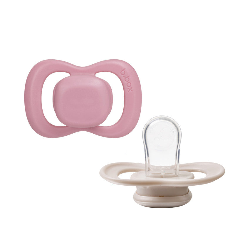 B.Box - Silicone Pacifier 6 M+ - Pack of 2 - Berry/Blush