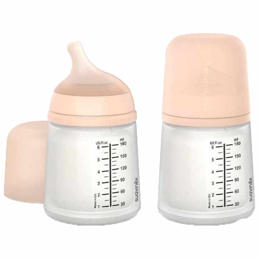 Suavinex - Zero Zero Anti Colic Baby Feeding Bottle 180ml Set of 2 - Fair