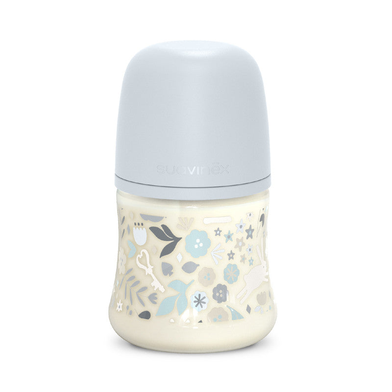 Suavinex - Polyamide Baby Bottle with Thick-Flow Nipple Teat 0M+ 150ml - Blue