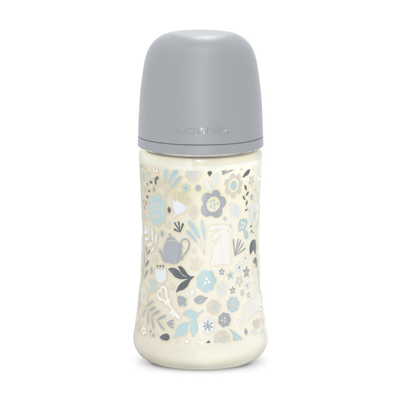 Suavinex - Polyamide Baby Bottle with Thick-Flow Nipple Teat 3M+ 270ml - Blue