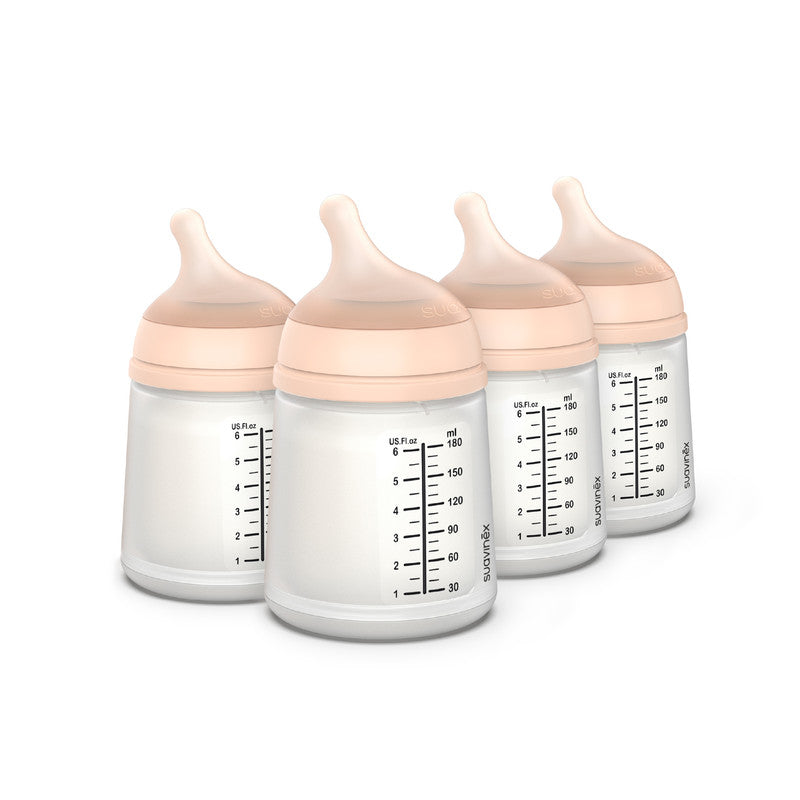 Suavinex - Zero Zero Anti Colic Baby Feeding Bottle 180ml Set of 4 - Fair
