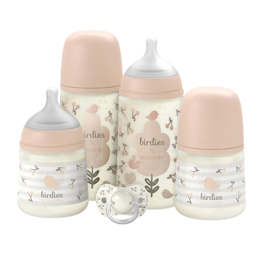 Suavinex - Birdies Feeding Bottle Gift Set - 5 Pc Set