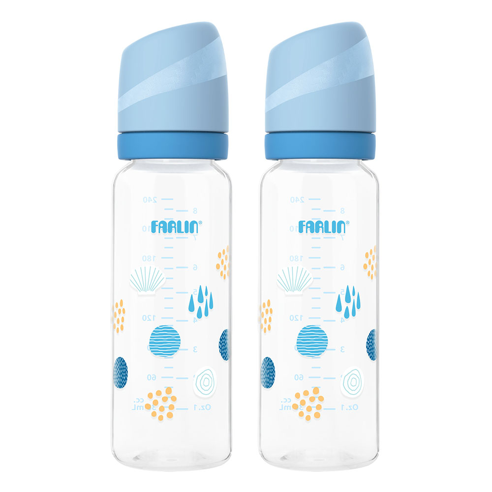 Farlin - Standard Neck PP Feeding Bottle - Blue - Pack Of 2
