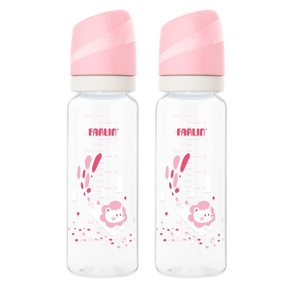 Farlin - Standard Neck PP Feeding Bottle - Pink - Pack Of 2