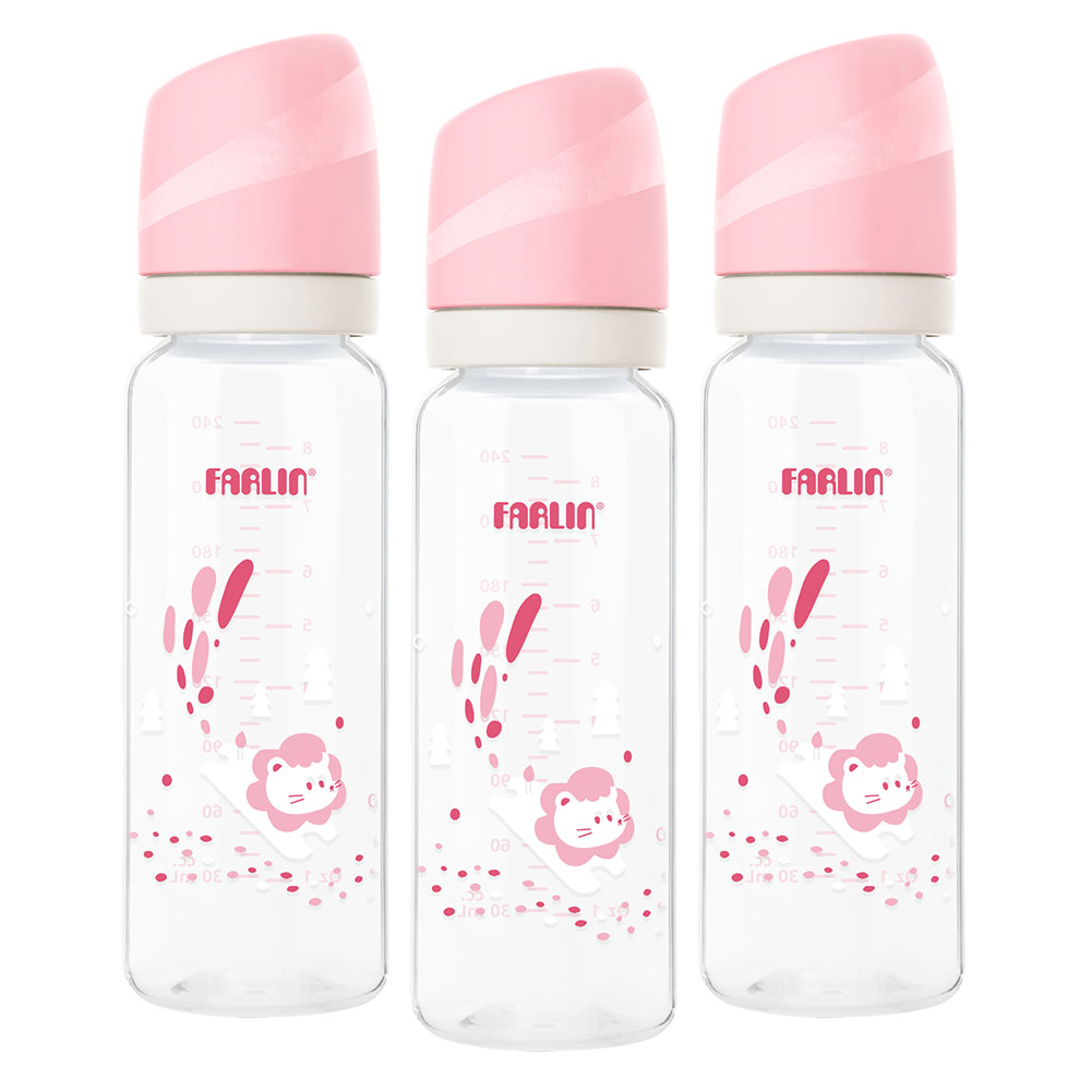 Farlin - Standard Neck PP Feeding Bottle - Pink - Pack Of 3