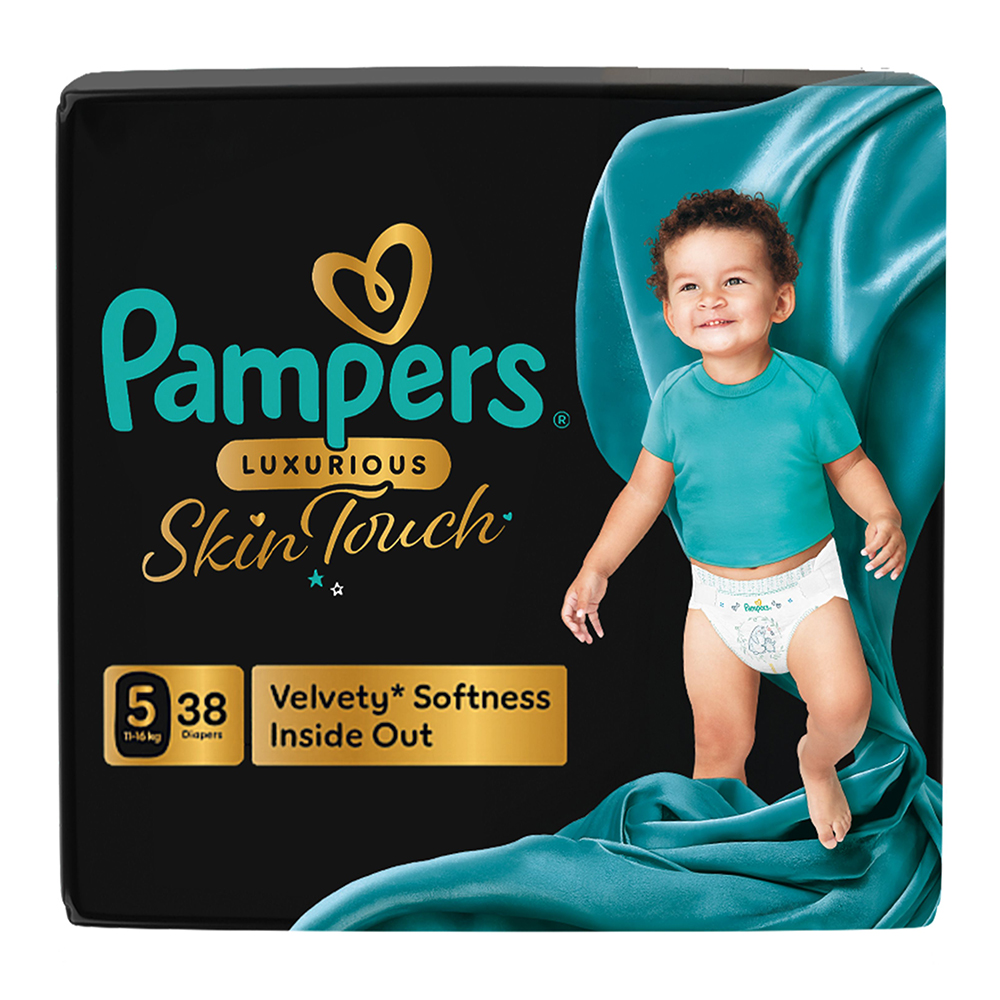 Pampers - Luxurious Skin Touch Premium Diapers - Size 5 - 11-16 kg - 38 Pcs