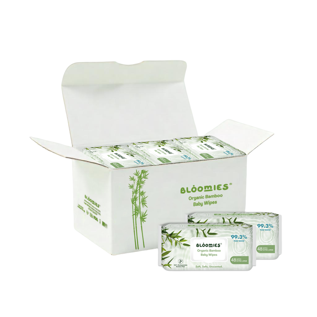 Bloomies - Organic Bamboo Baby Wipes - Pack of 12 - 576 Pcs