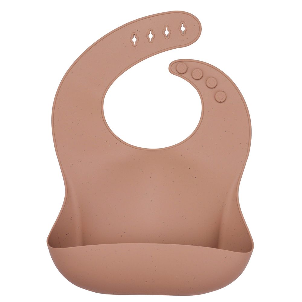 Maxims Baby Store - Speckled Silicone Bib - Brown