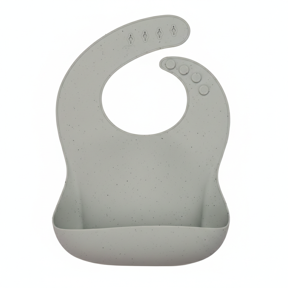 Maxims - Speckled Silicone Bib - Grey