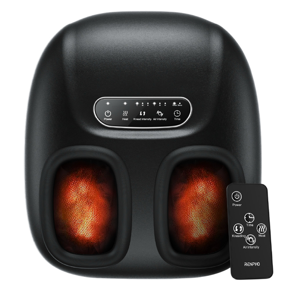 Renpho - Portable Shiatsu 3D Kneading Massager Machine With Heat - Black