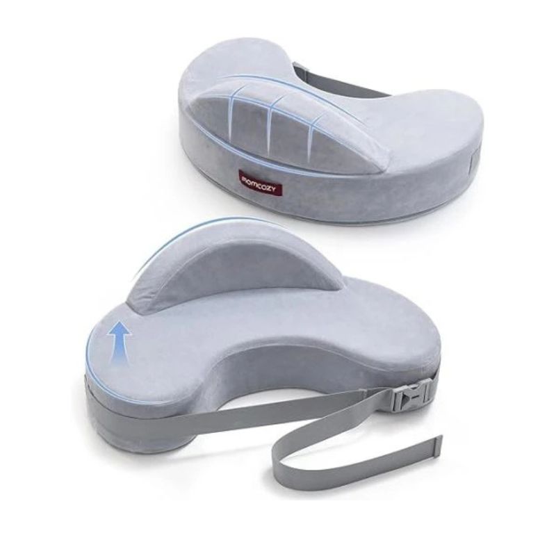Momcozy Ergonomic Memory Foam Nursing Pillow - Grey