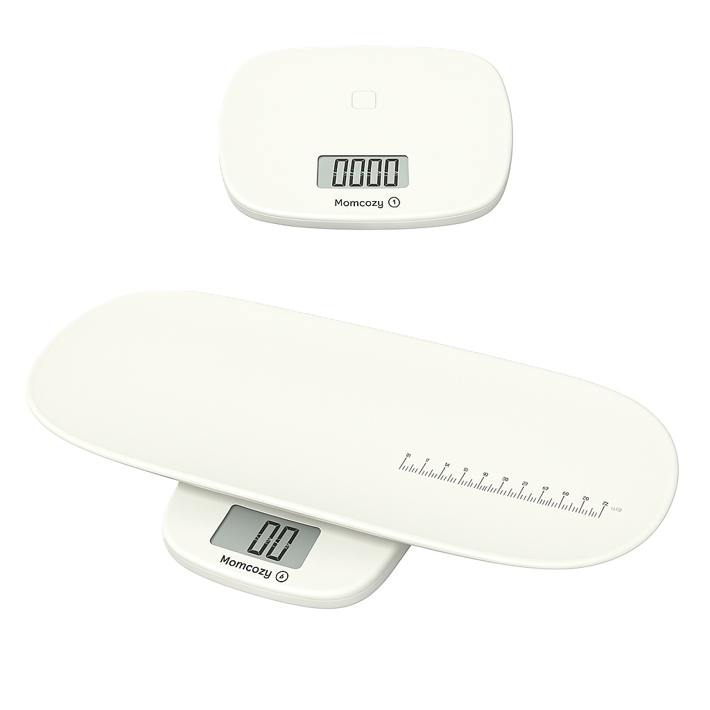 Momcozy - Multi-function Baby Scale - Weight And Height Measurement - White