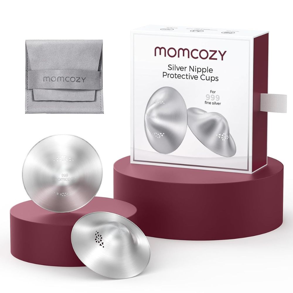 Momcozy - 999 Silver Nursing Nipple Shields - 55 mm - 2 Pcs