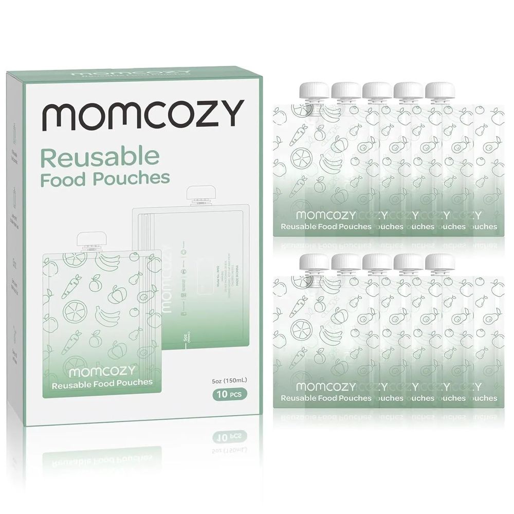 Momcozy - Reusable Baby Food Pouches - Pack Of 10 - 148 ml