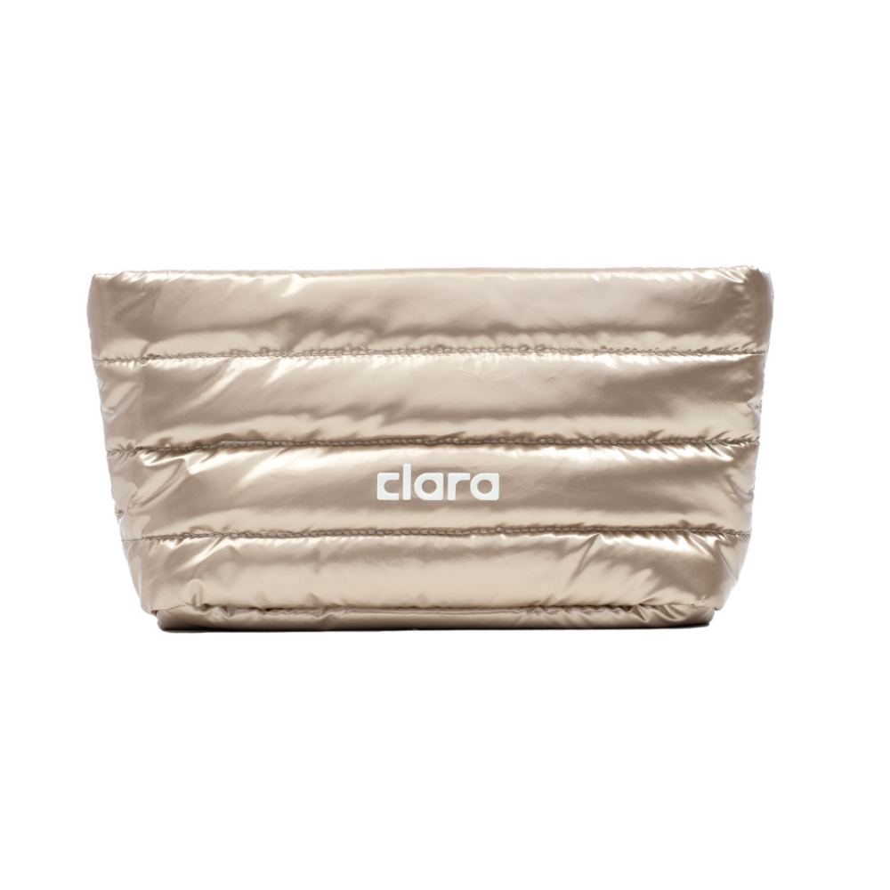 Clara - Padded Cosmetic Bag - Gold