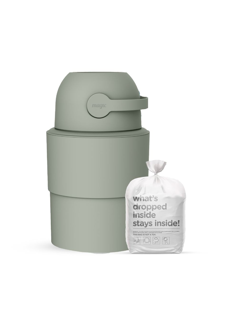 Magic Heka Diaper Pail - Lichen - M
