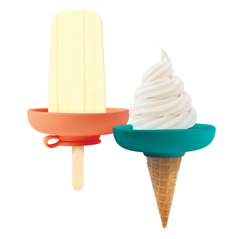 Boon - Drizzle Popsicle And Ice Cream Cone Holder - 2 Pcs