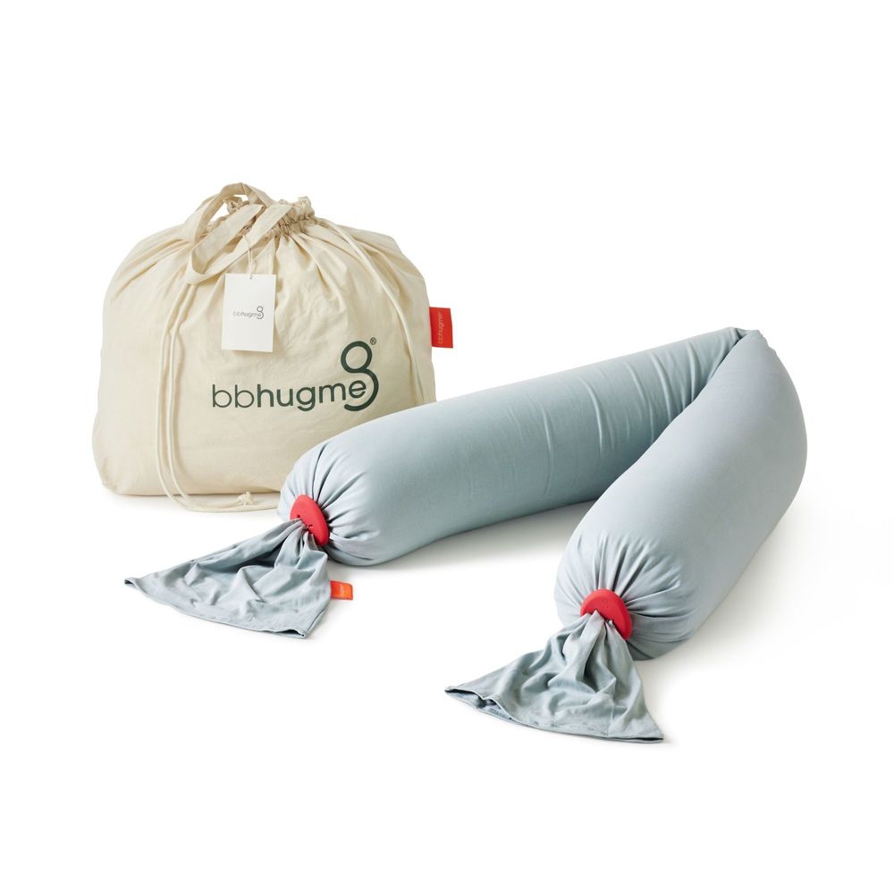 BBhugme - Organic Pregnancy Body Pillow - Eucalyptus/Coral