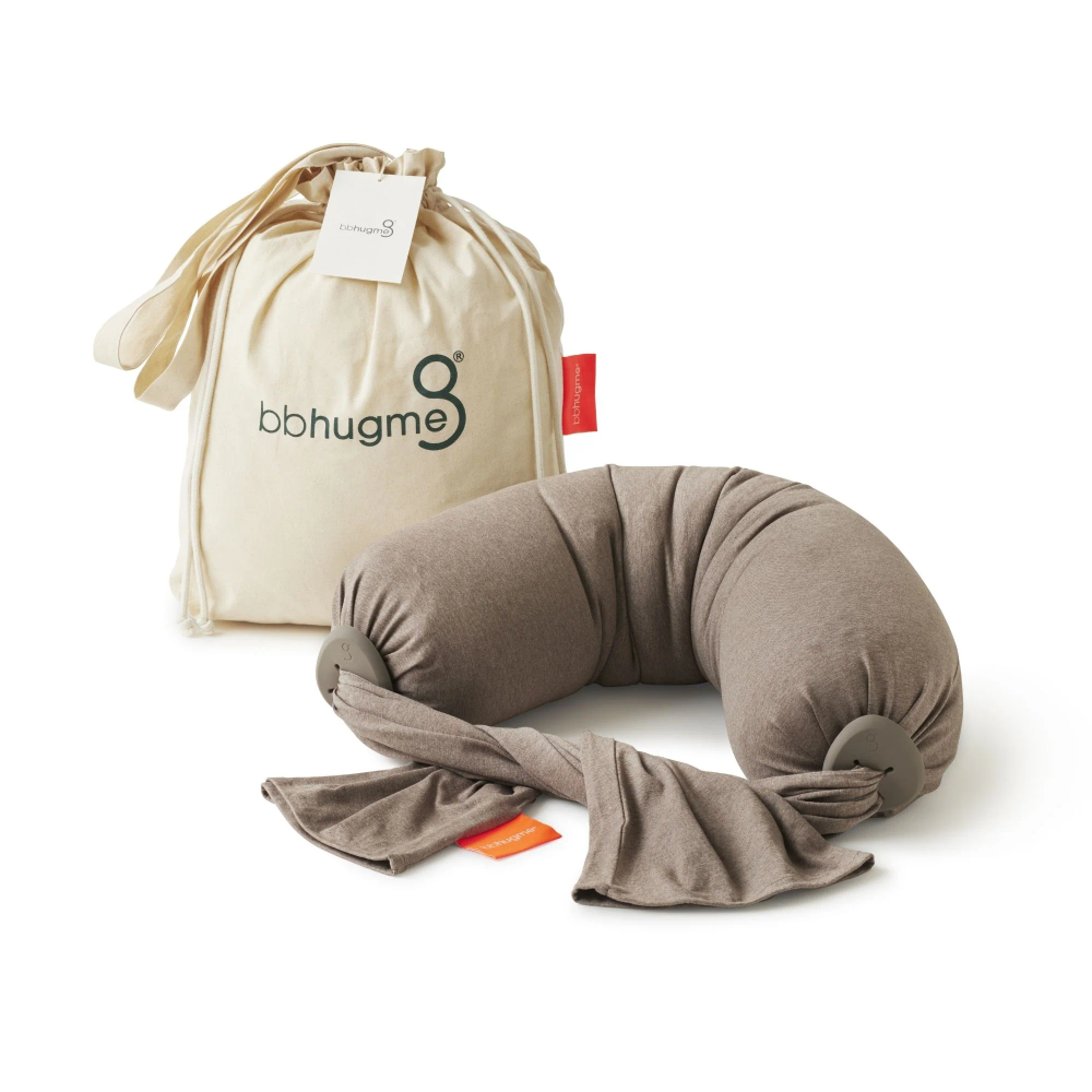 BBhugme - Adjustable Nursing Pillow - Hazel Brown/Stone