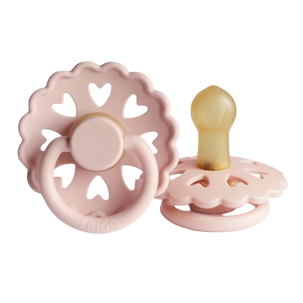 Frigg - Fairytale Silicone Baby Pacifier - Cream/Blush - 2Pc Set