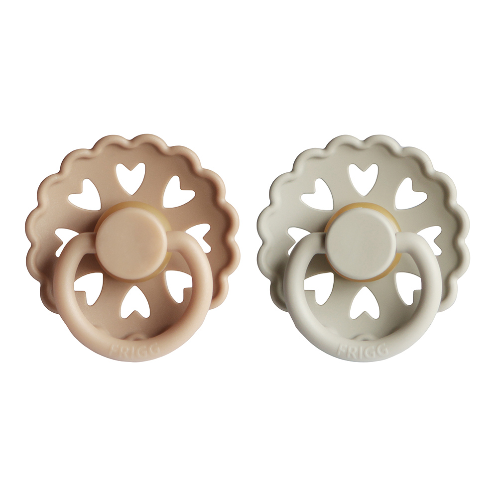 Frigg - Fairytale Silicone Baby Pacifier - Silky Satin/Willow Grey - 2Pc Set